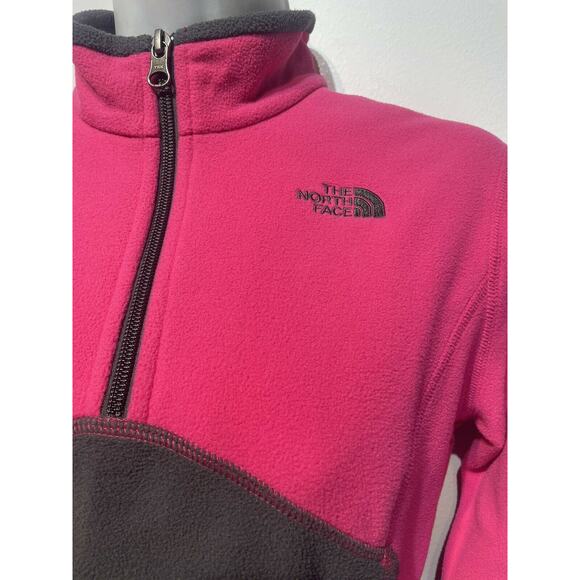 the north face Pink gray kids fleece Pullover L - Picture 2 of 4